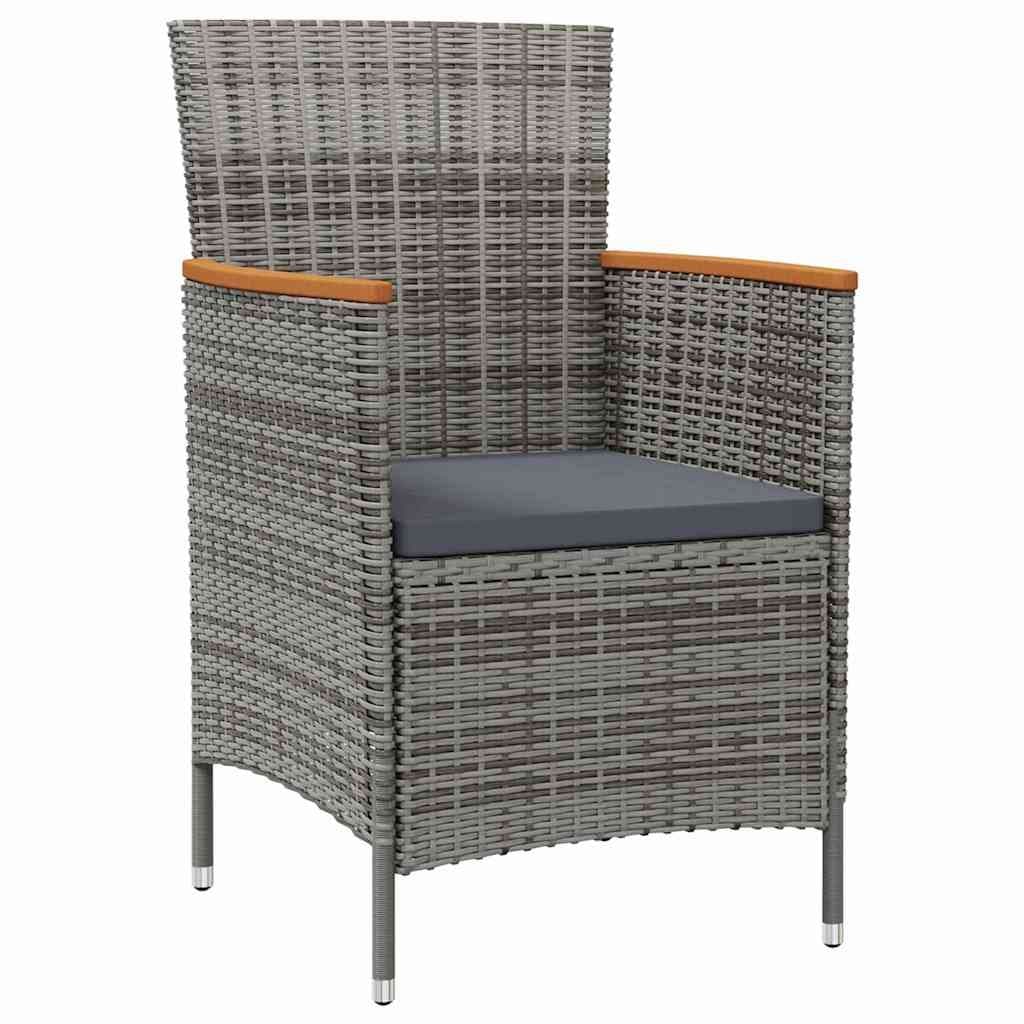 7-Piece Garden Furniture Set with Durable Grey Cushions