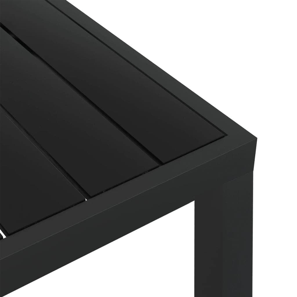5 Piece Black PE Rattan Outdoor Dining Set