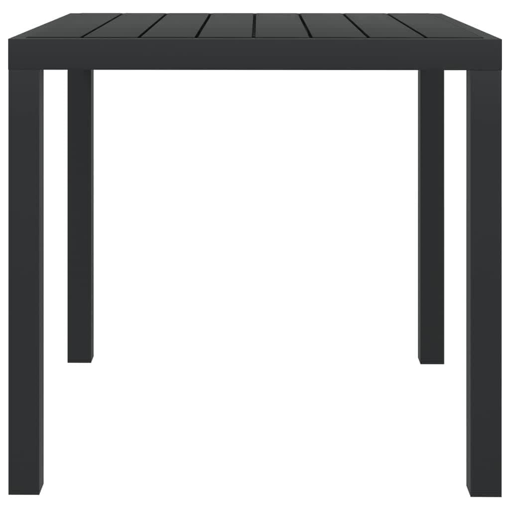 5 Piece Black PE Rattan Outdoor Dining Set