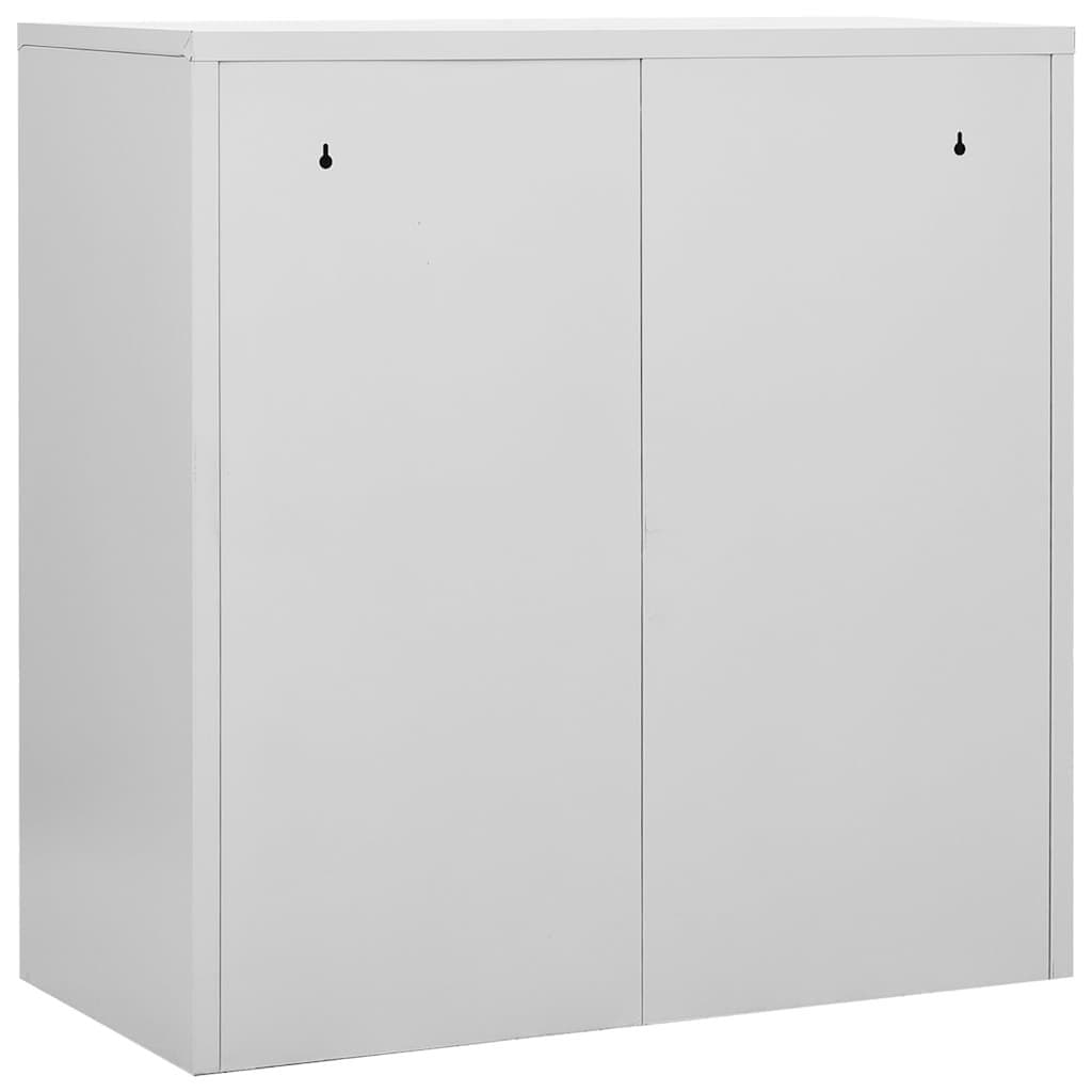 Light Grey and Blue Storage Locker Cabinets Set