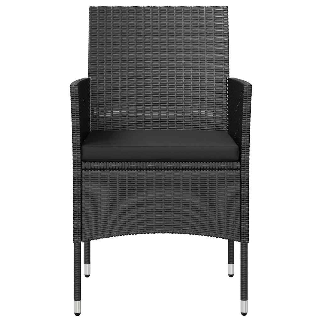 16-Piece Black Outdoor Garden Lounge Set with Cushions