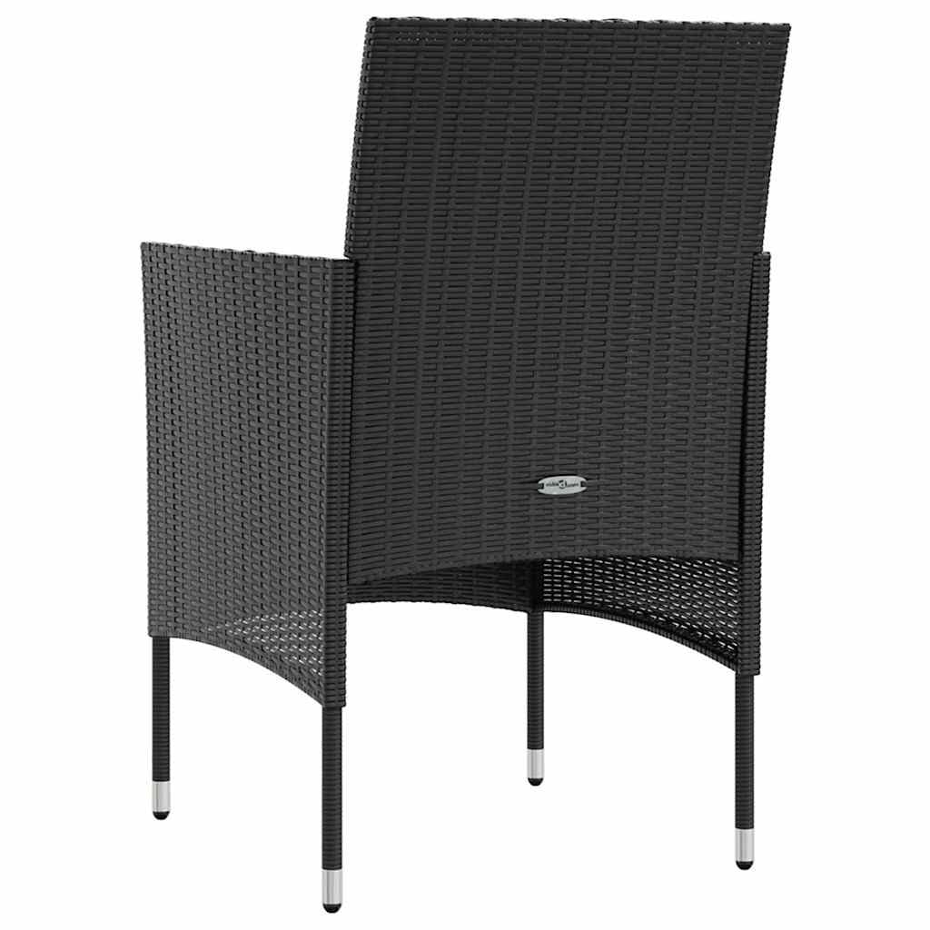 16-Piece Black Outdoor Garden Lounge Set with Cushions