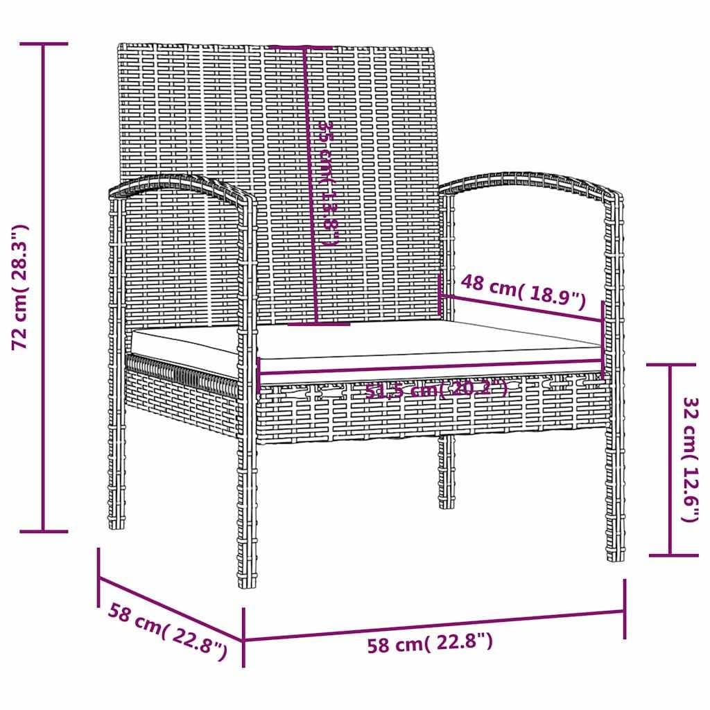 Poly Rattan Garden Lounge Set 16 Piece Outdoor Furniture Patio with Cushions