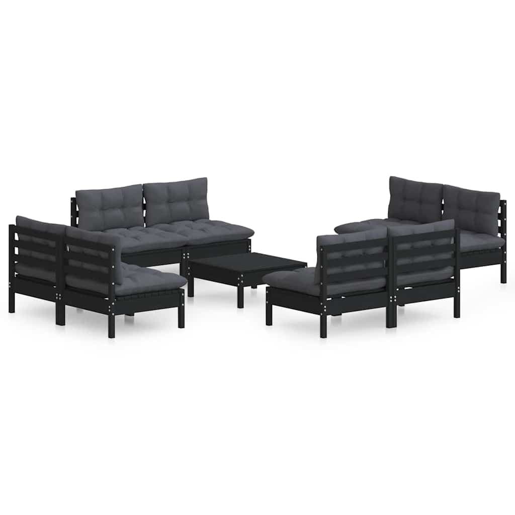 Pinewood Garden Lounge Set 9 Piece Outdoor Furniture