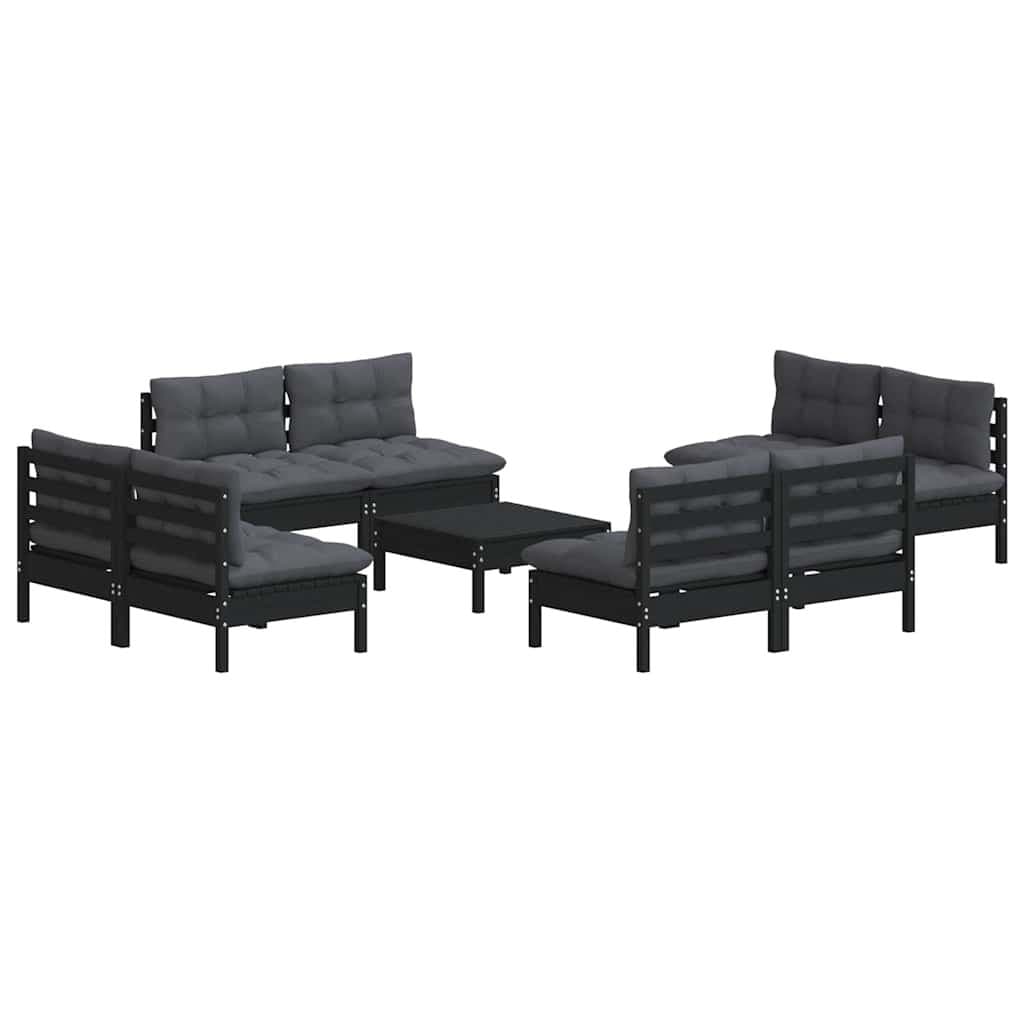 Pinewood Garden Lounge Set 9 Piece Outdoor Furniture