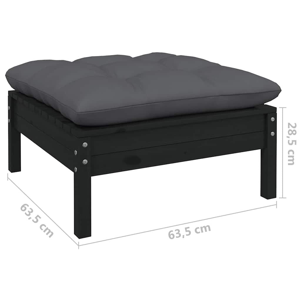 5 Piece Garden Lounge Set with Anthracite Cushions