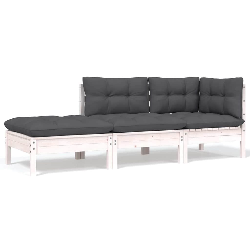 8 Piece Modular Outdoor Garden Lounge Set with Cushions