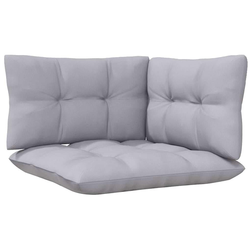 6 Piece Modular Garden Lounge Set with Grey Cushions