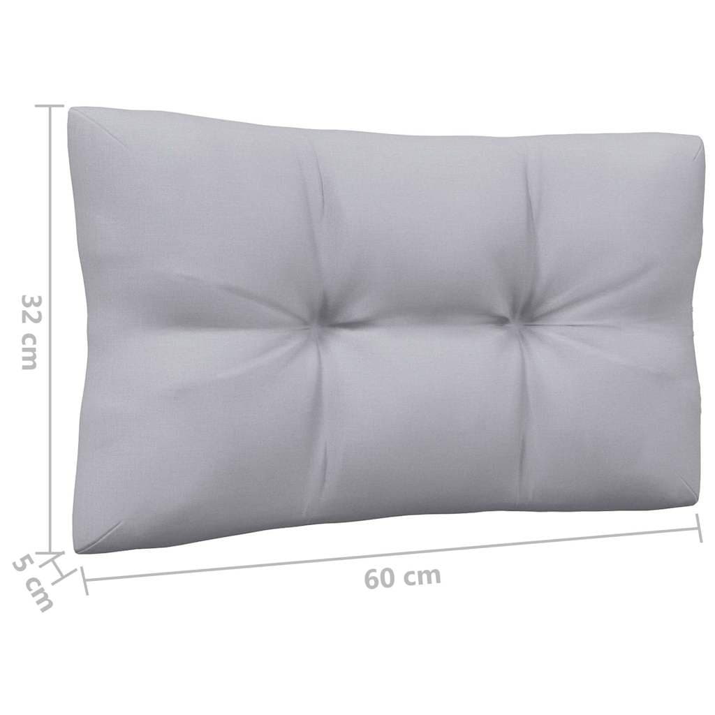 6 Piece Modular Garden Lounge Set with Grey Cushions