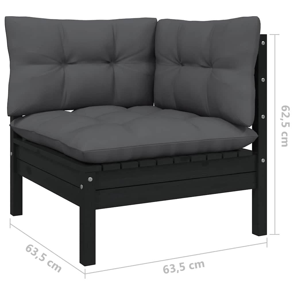 13 Piece Modular Black Patio Lounge Set