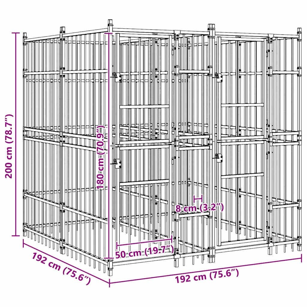 Outdoor Steel Dog Exercise Pen Enclosure