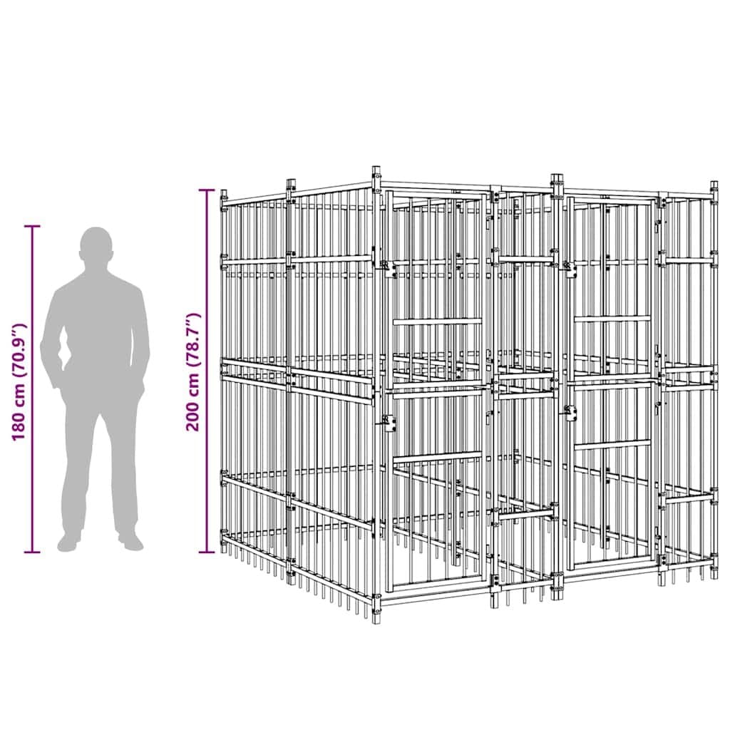 Outdoor Steel Dog Exercise Pen Enclosure