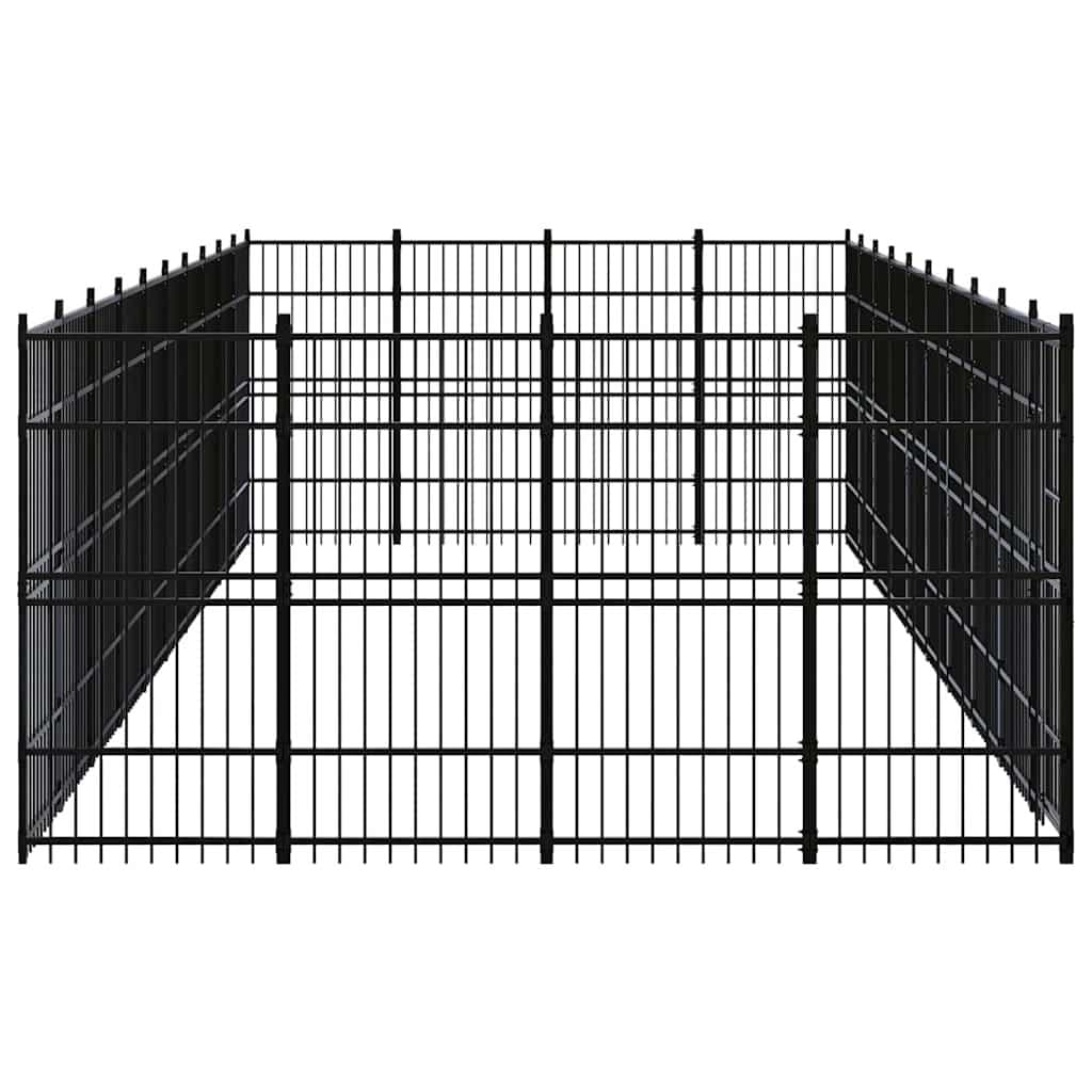 Large Outdoor Steel Dog Kennel for Safe Play