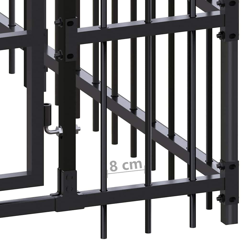 Large Outdoor Steel Dog Kennel for Safe Play