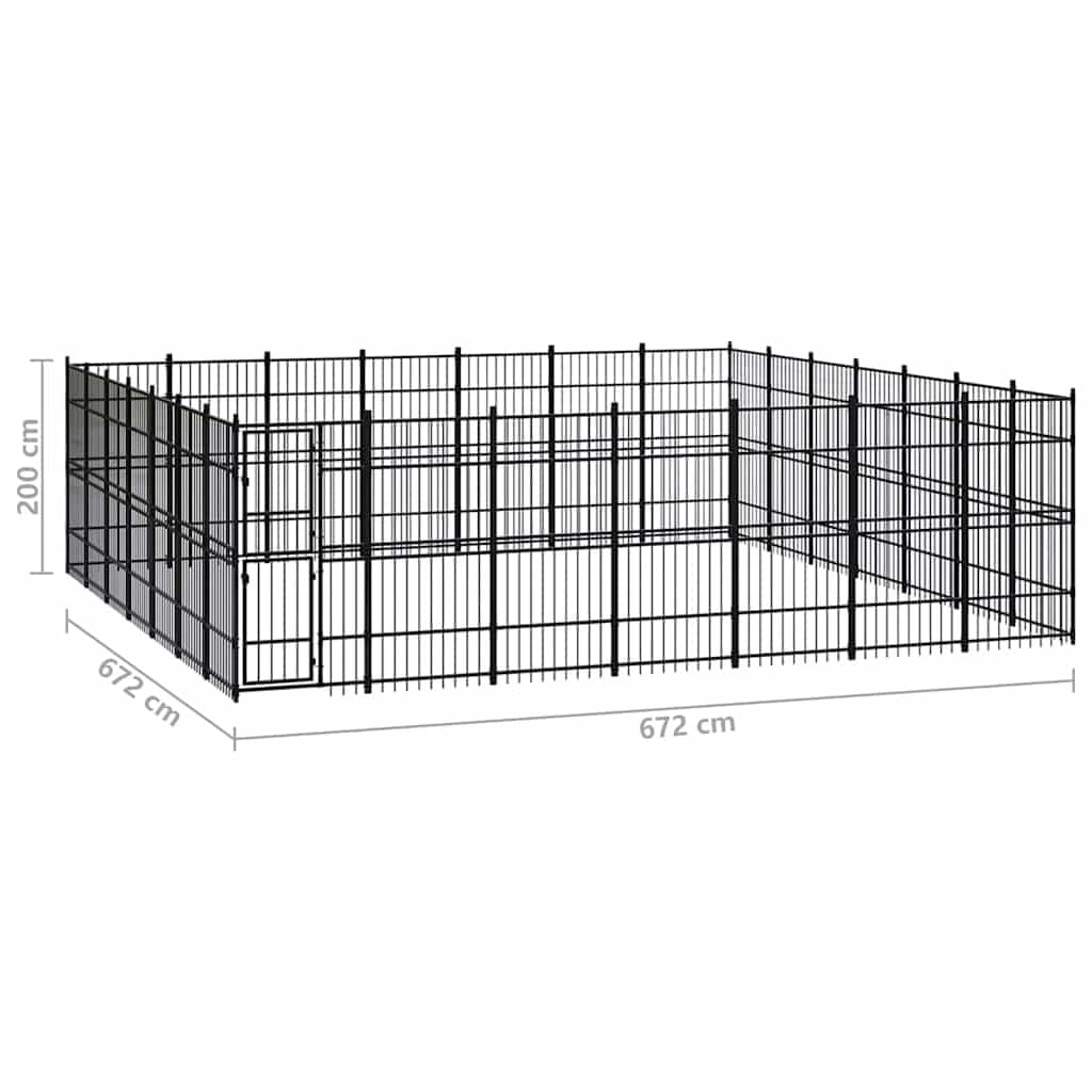 Large Steel Dog Kennel Outdoor Run for Safe Play