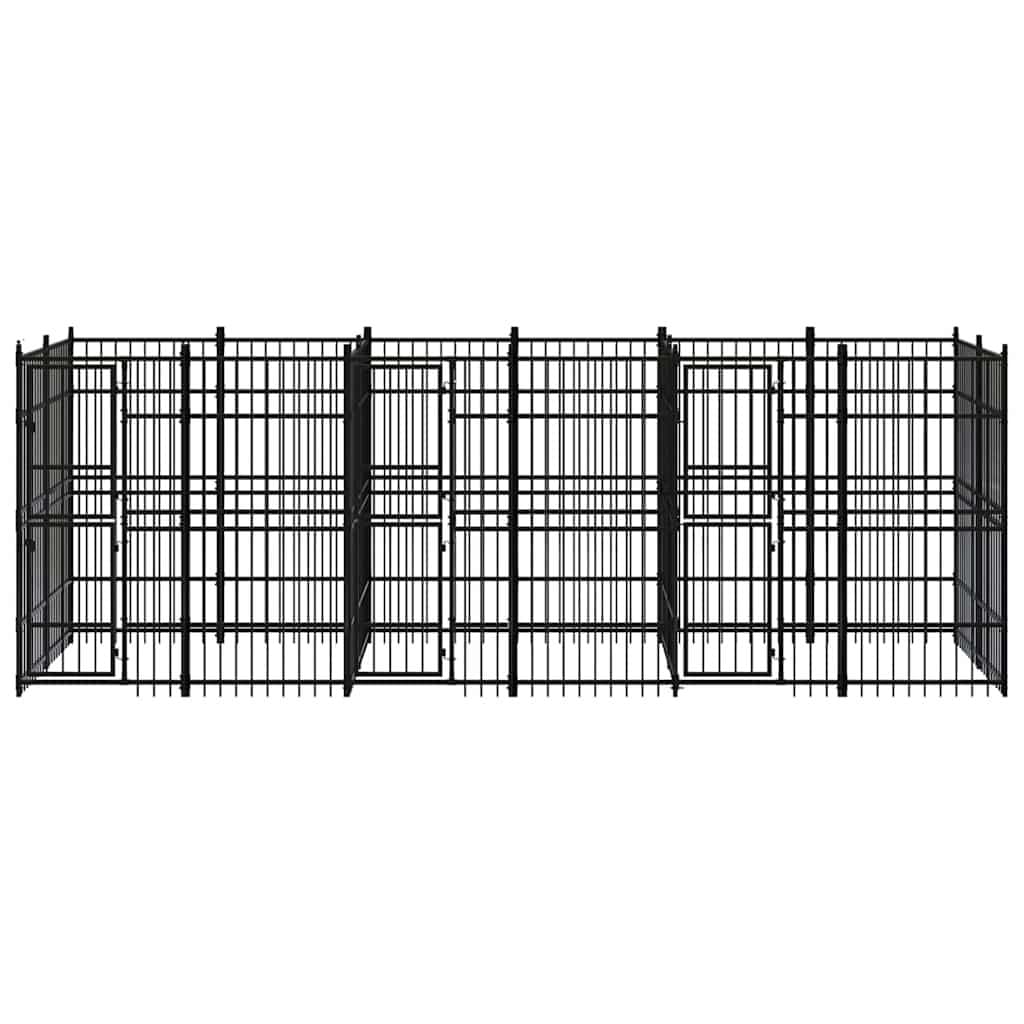 Outdoor Dog Kennel with Steel Construction
