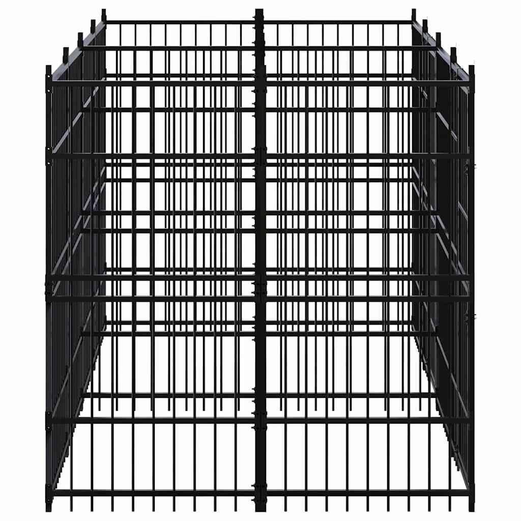 Outdoor Dog Kennel with Steel Construction