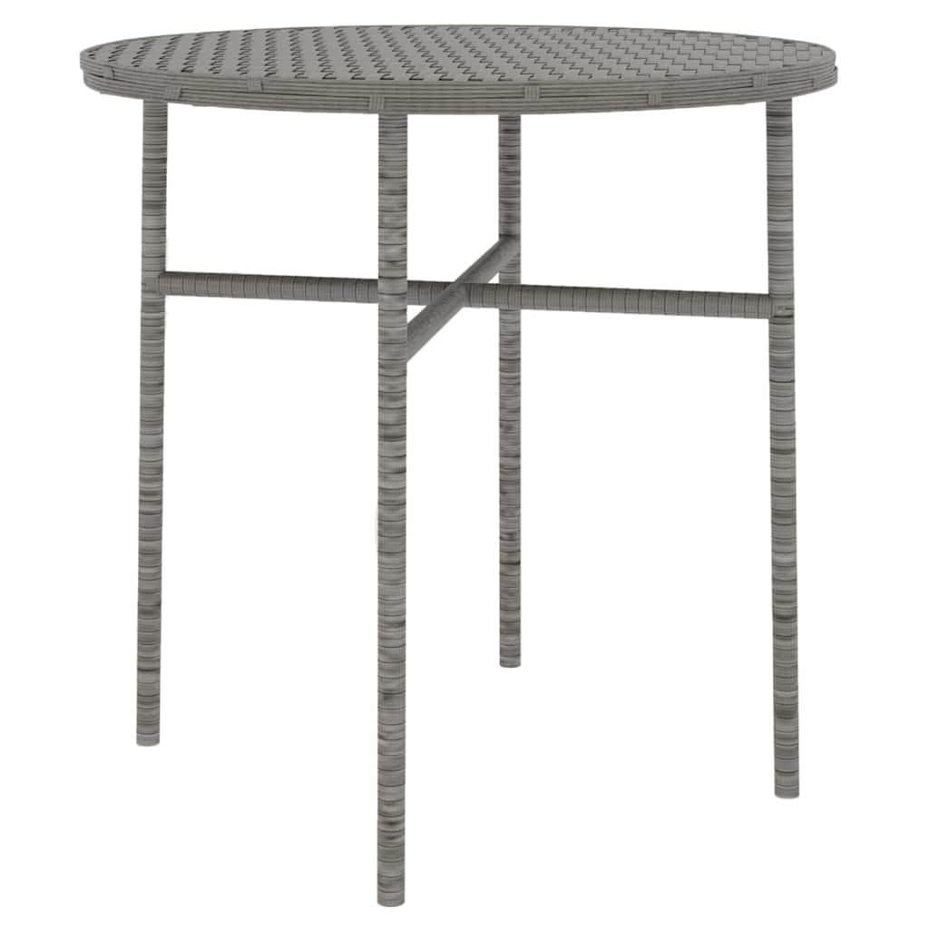 3 Piece Grey Poly Rattan Dining Set for Outdoors