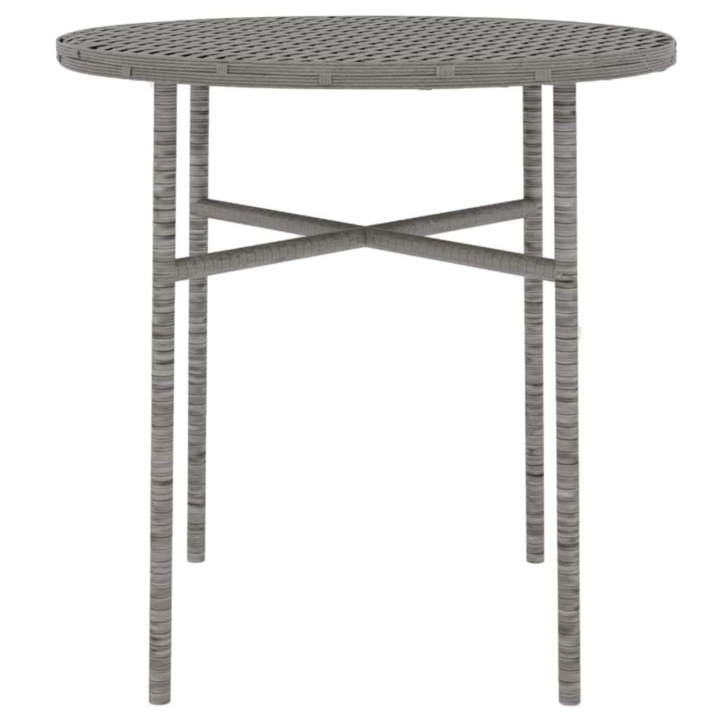 3 Piece Grey Poly Rattan Dining Set for Outdoors