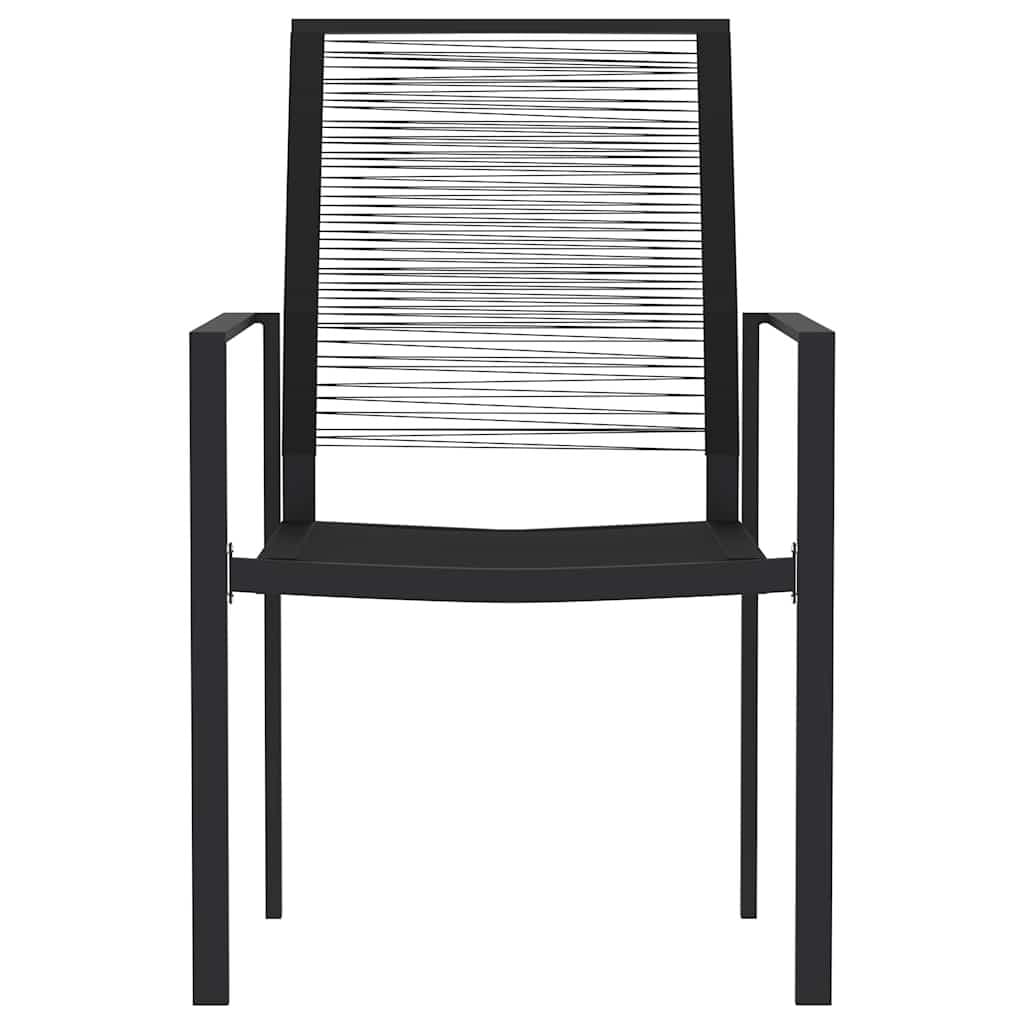 7 Piece Black Rattan Garden Dining Set