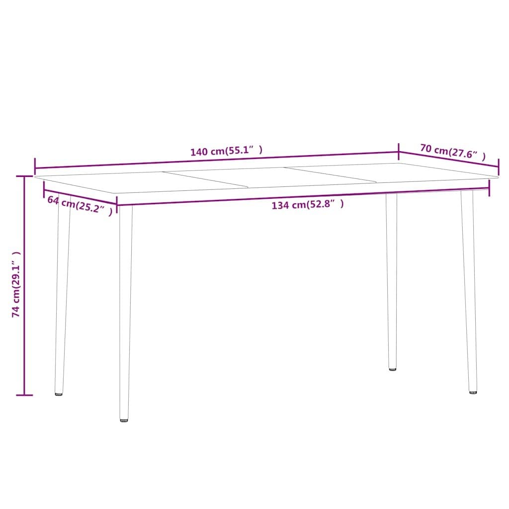 7 Piece Black Rattan Garden Dining Set