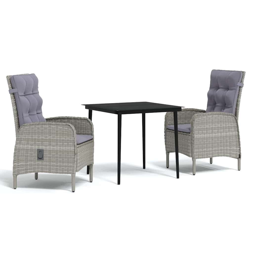 3-Piece Outdoor Dining Set with Cushions
