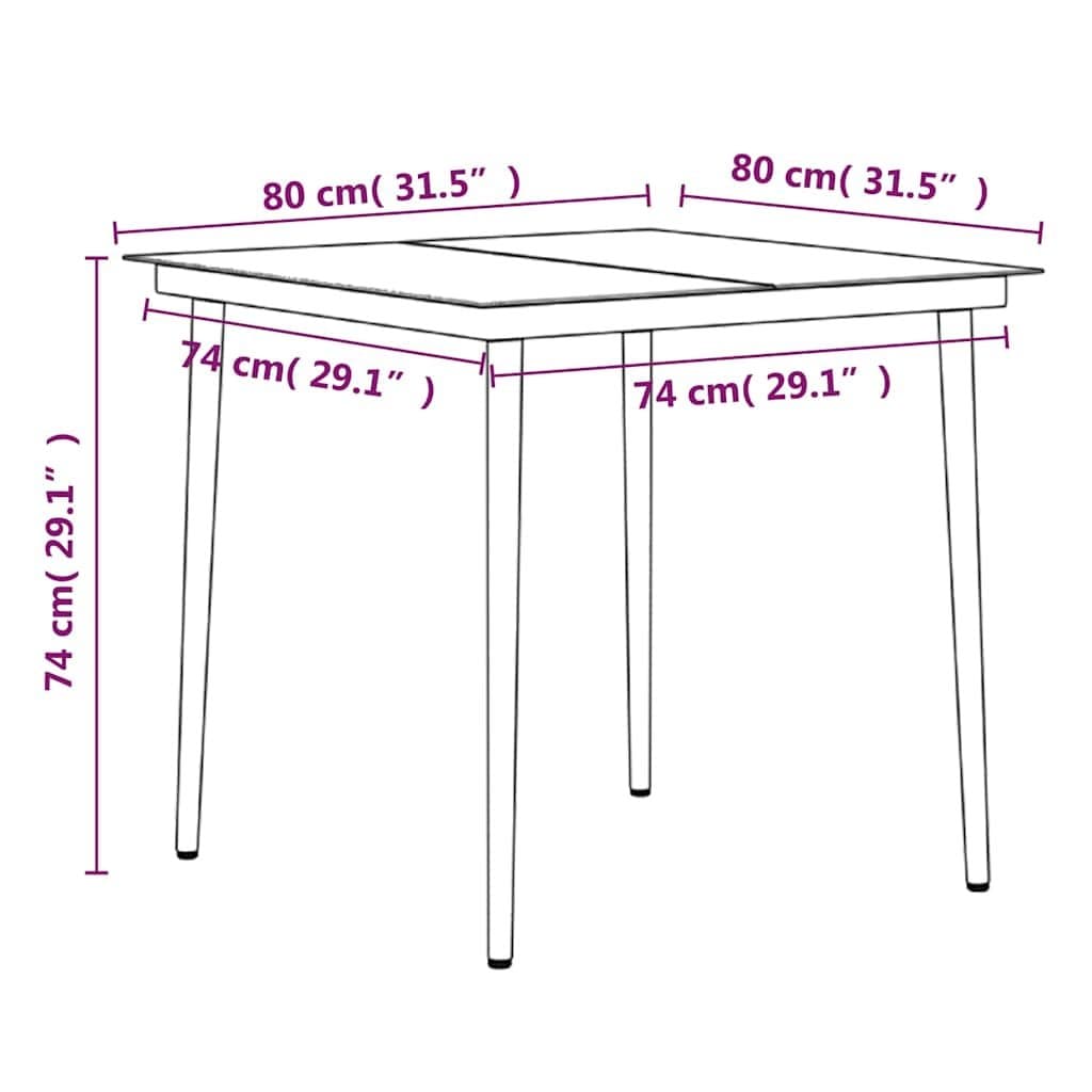 3-Piece Outdoor Dining Set with Cushions