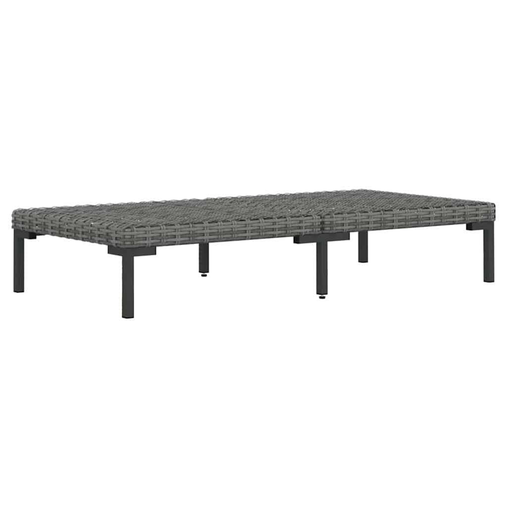 Garden Lounge Set 9 Piece Grey Rattan Patio Sofa with Cushions