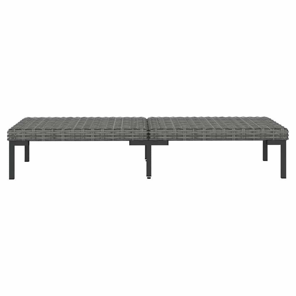 Garden Lounge Set 9 Piece Grey Rattan Patio Sofa with Cushions