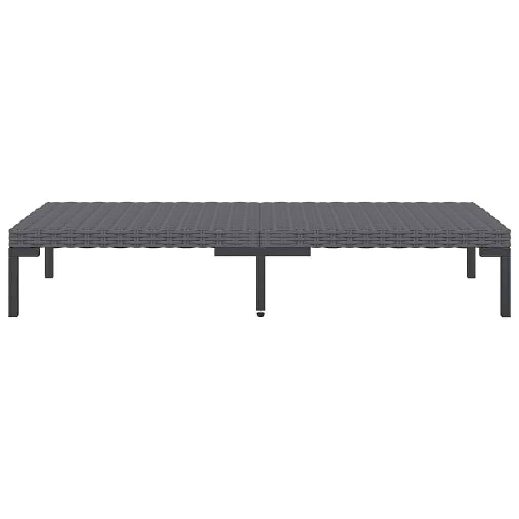 8-Piece Garden Lounge Set Grey Rattan Sofa