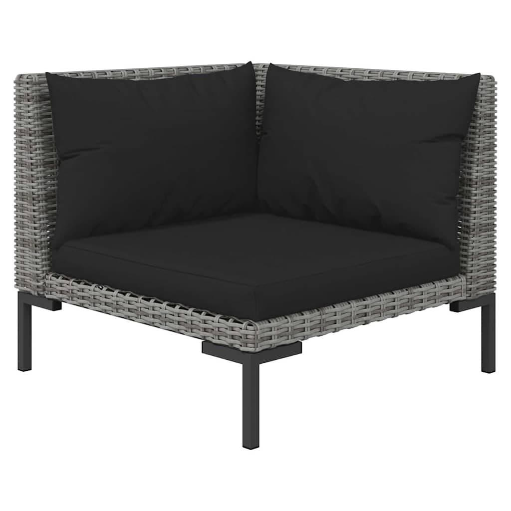 9-Piece Outdoor Lounge Set with Durable Rattan and Steel Frame