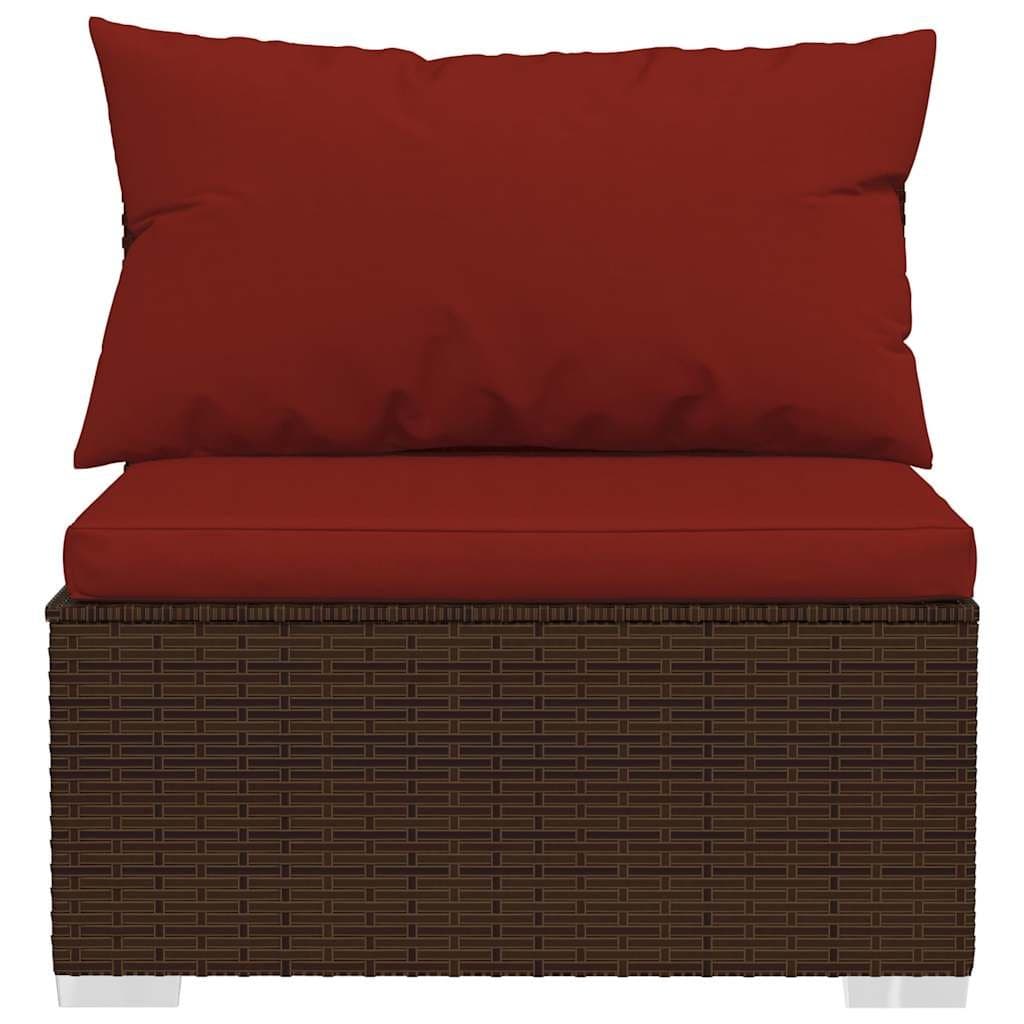 2 Piece Modular Lounge Set for Garden with Cushions
