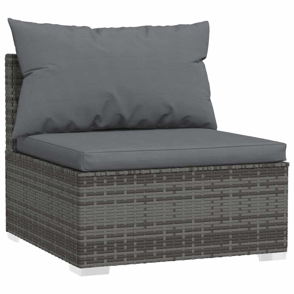 8-Piece Outdoor Lounge Set in Grey Rattan