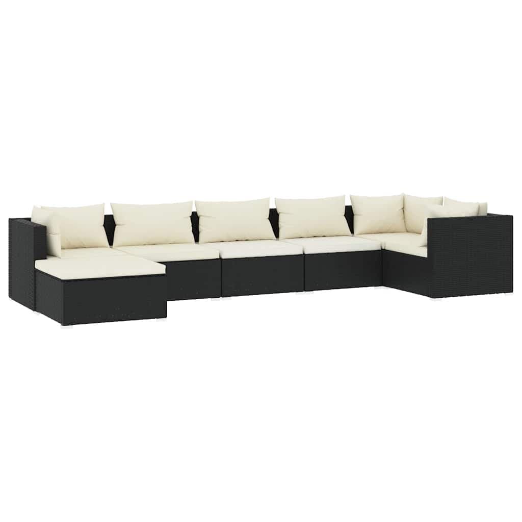 7 Piece Garden Lounge Set with Cushions for Comfort