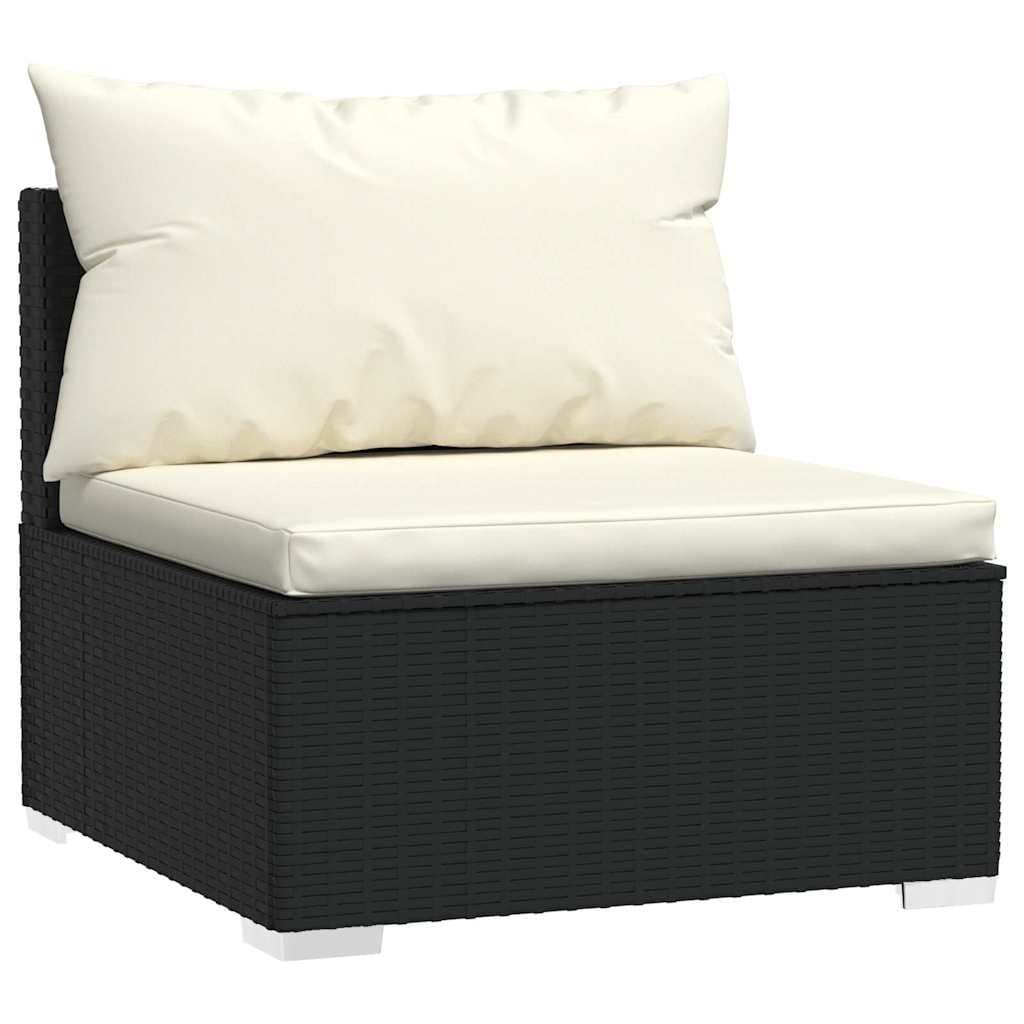 8-Piece Modular Garden Lounge Set in Black