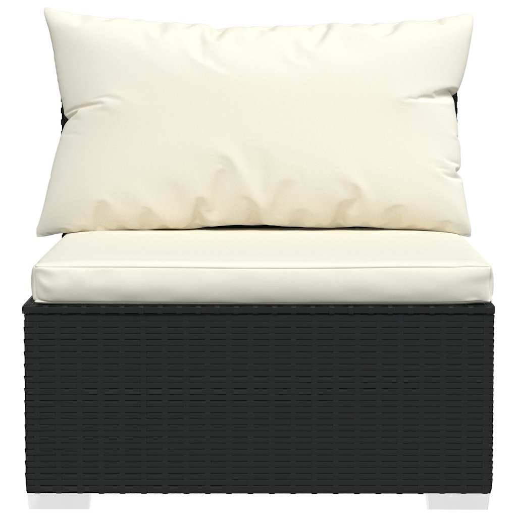 8-Piece Modular Garden Lounge Set in Black