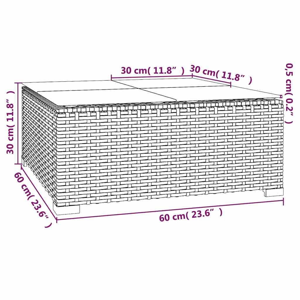 14 Piece Poly Rattan Garden Lounge Set in Black