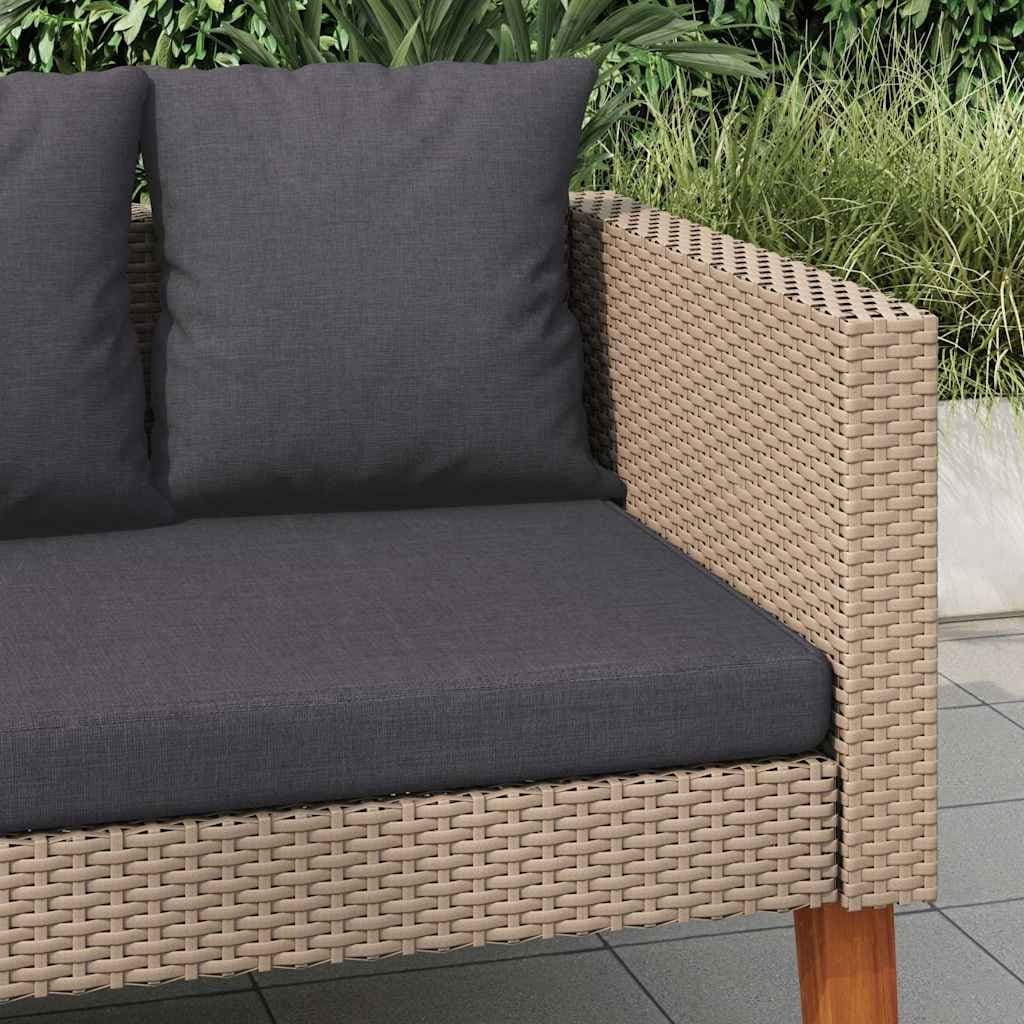 2-Seater Outdoor Garden Sofa with Cushions