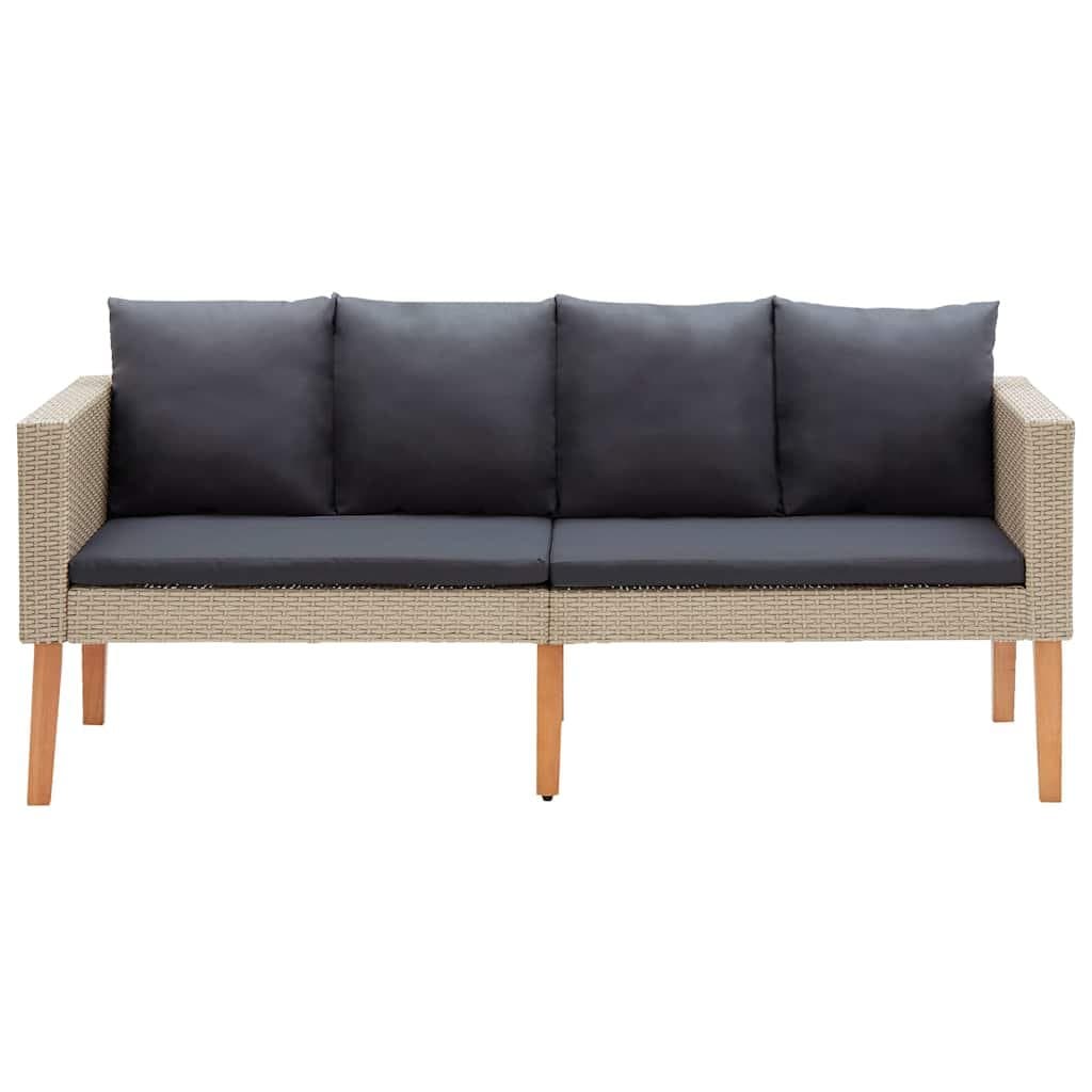 2-Seater Outdoor Garden Sofa with Cushions