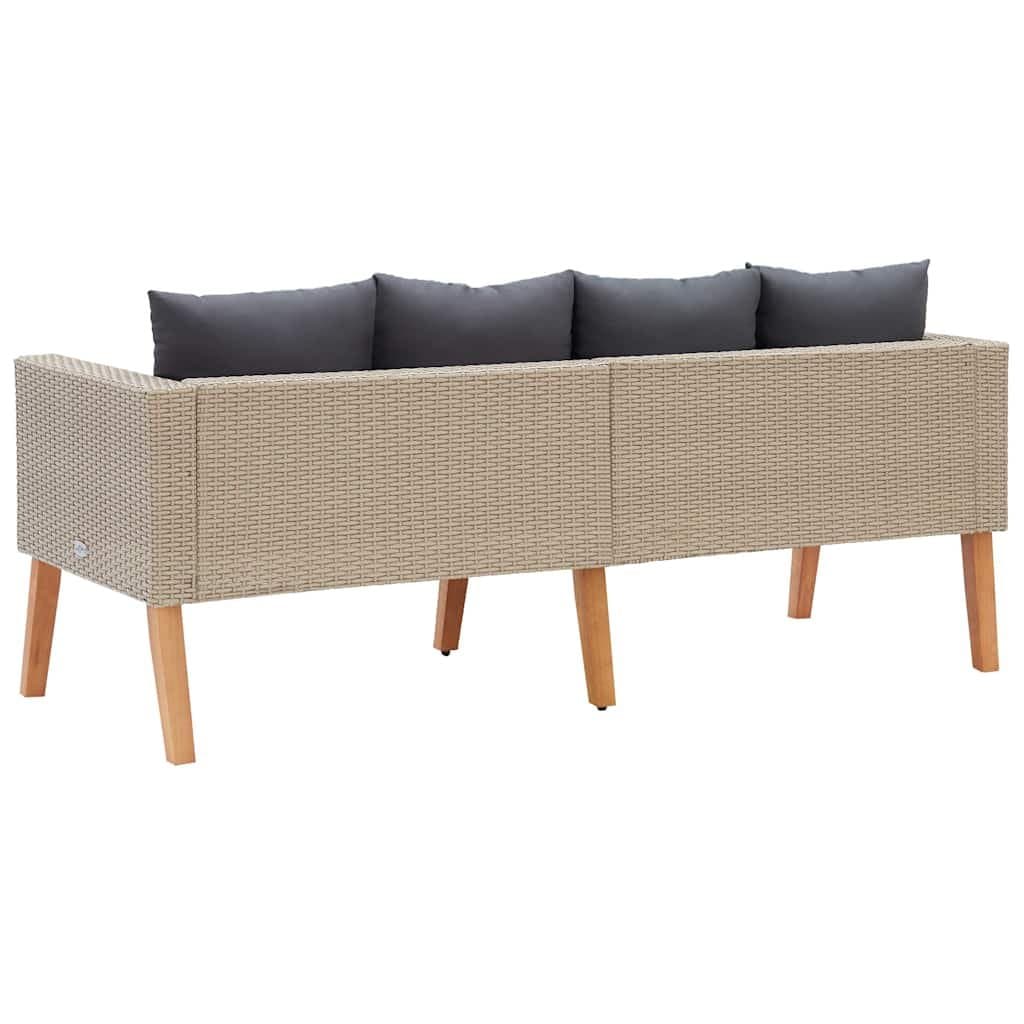 2-Seater Outdoor Garden Sofa with Cushions