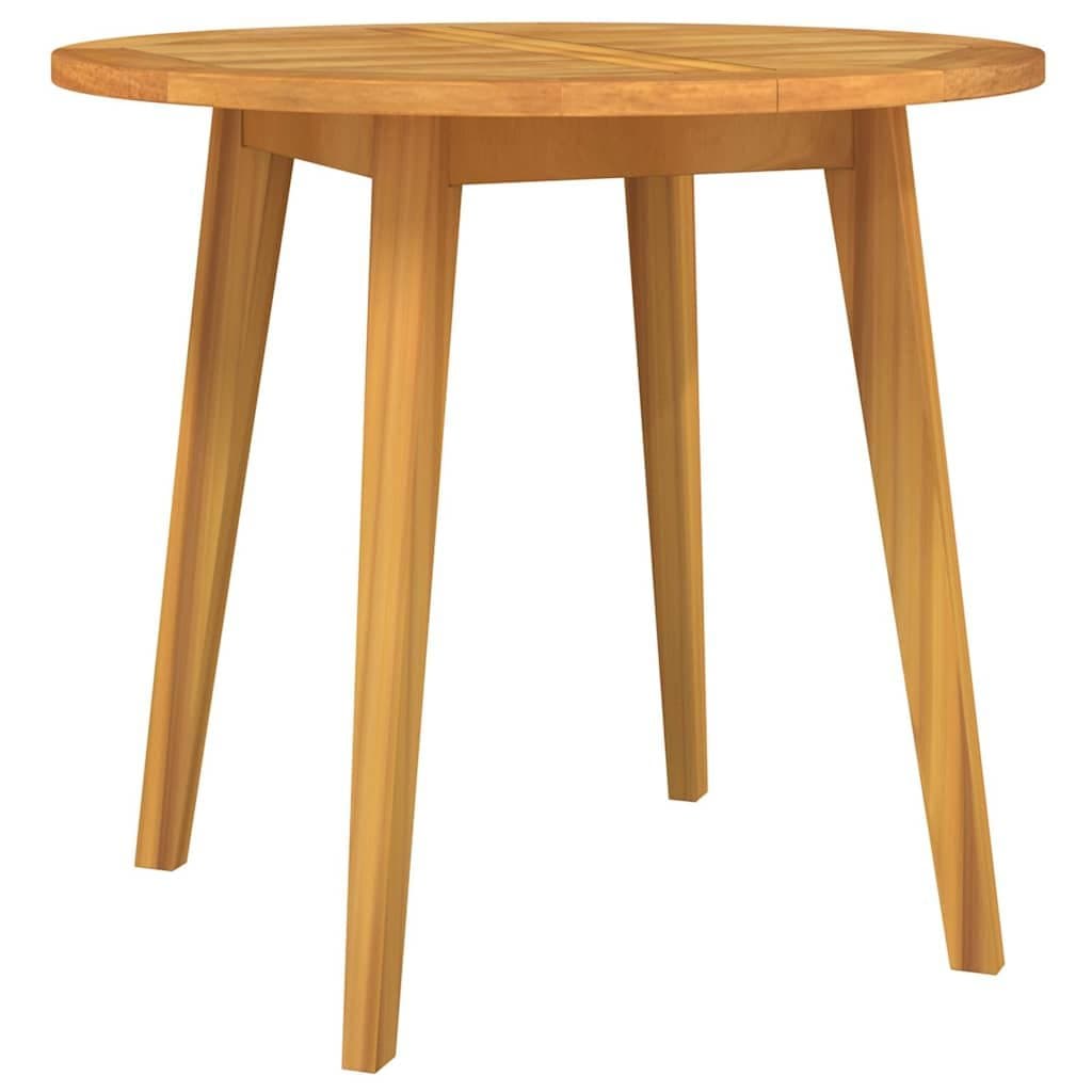 Brown Solid Wood Acacia Garden Table 85cm Round