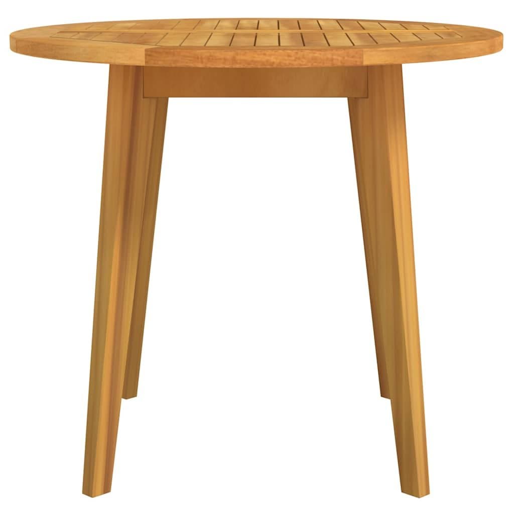 Brown Solid Wood Acacia Garden Table 85cm Round
