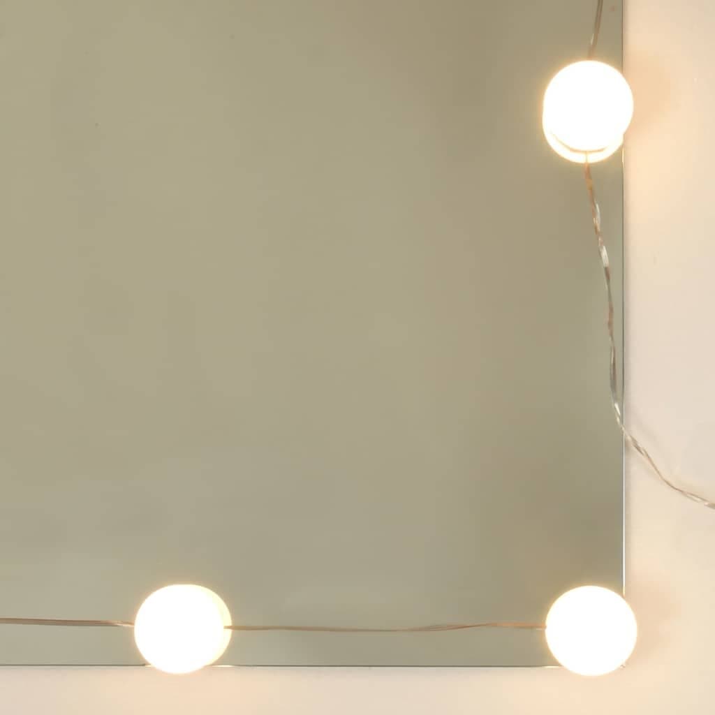 Dressing Table Set with LED Mirror and Stool