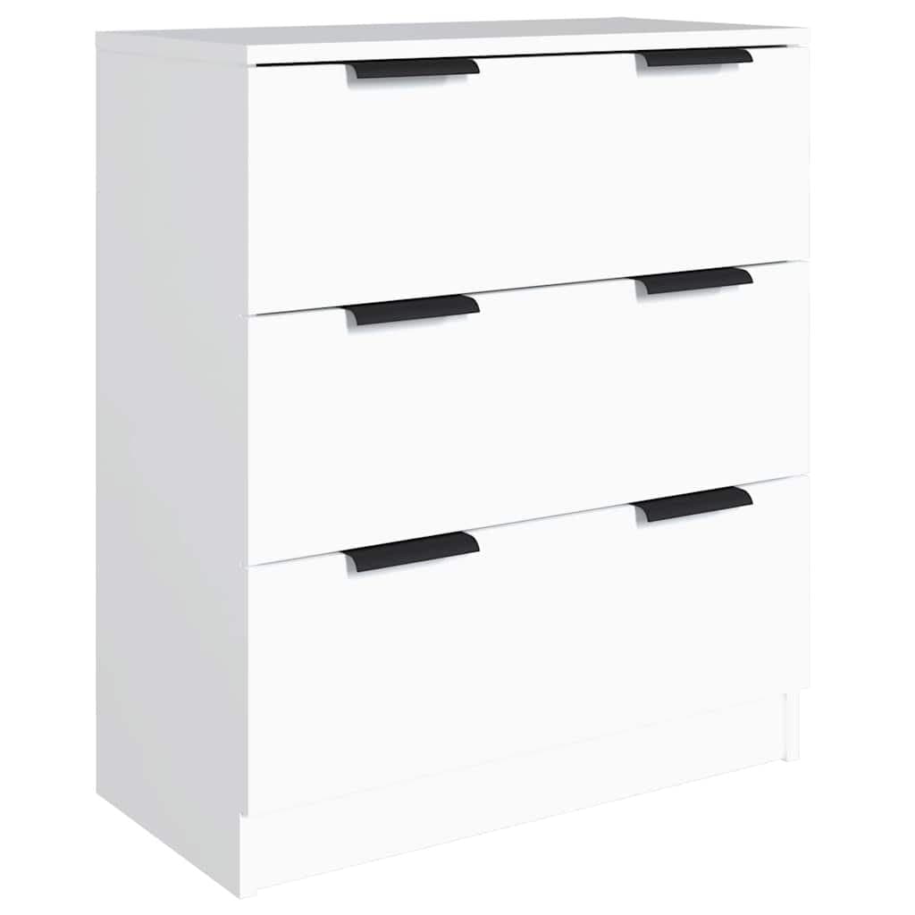 3 Piece White Sideboard Cabinet for Living Room