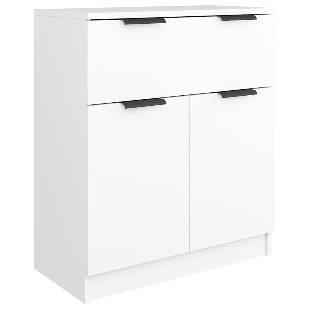 3 Piece White Sideboard Cabinet for Living Room