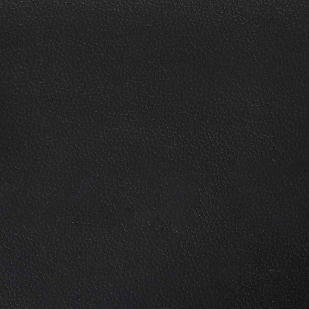 Headboard with Ears Black 203 cm Faux Leather Bed Bedroom Furniture