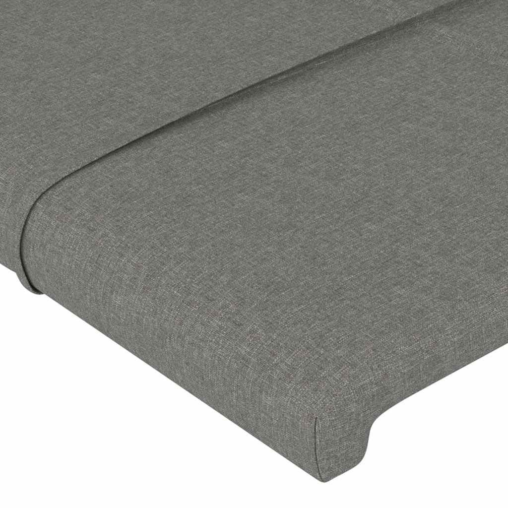 Headboard with Ears Grey 103cm Fabric Bedroom Bed Head Support Adjustable