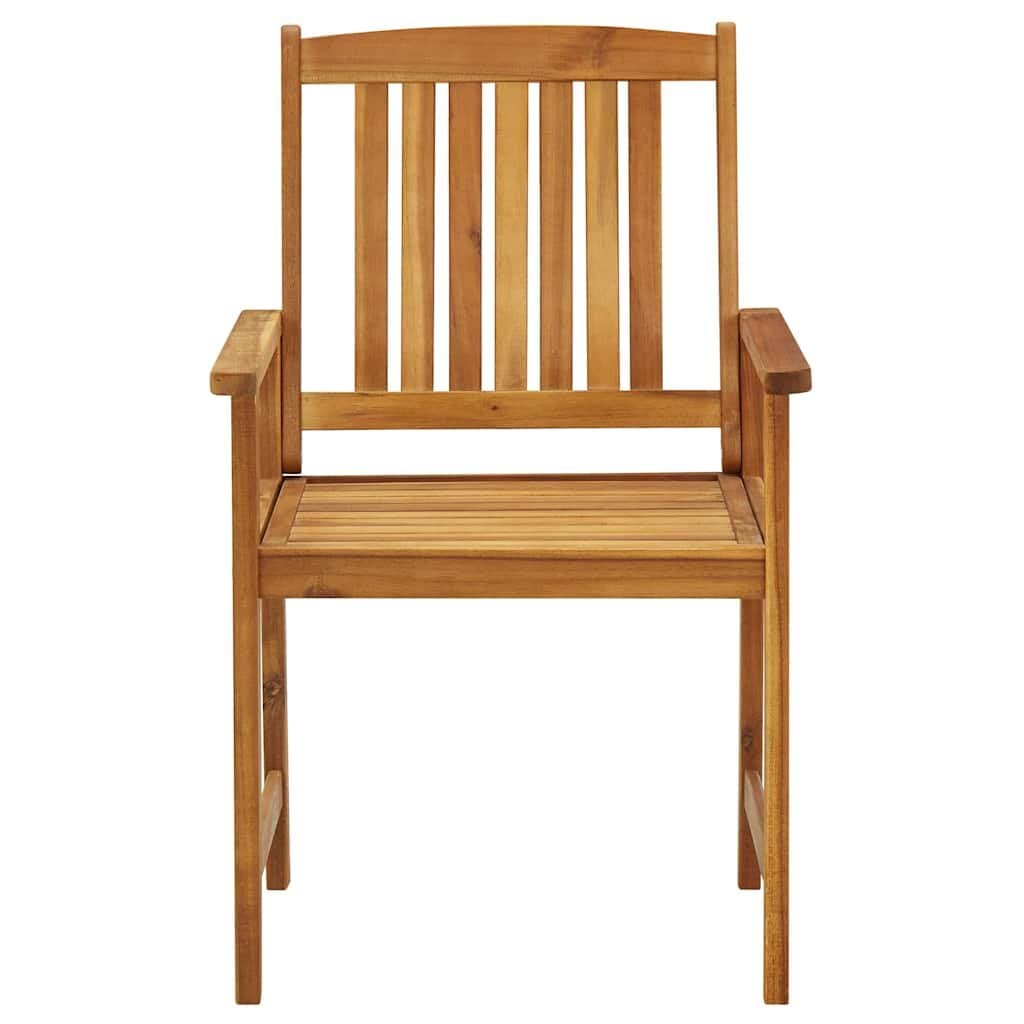 Solid Acacia Wood Outdoor Garden Chairs Set of 4