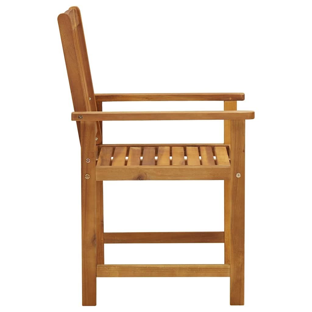 Solid Acacia Wood Outdoor Garden Chairs Set of 4