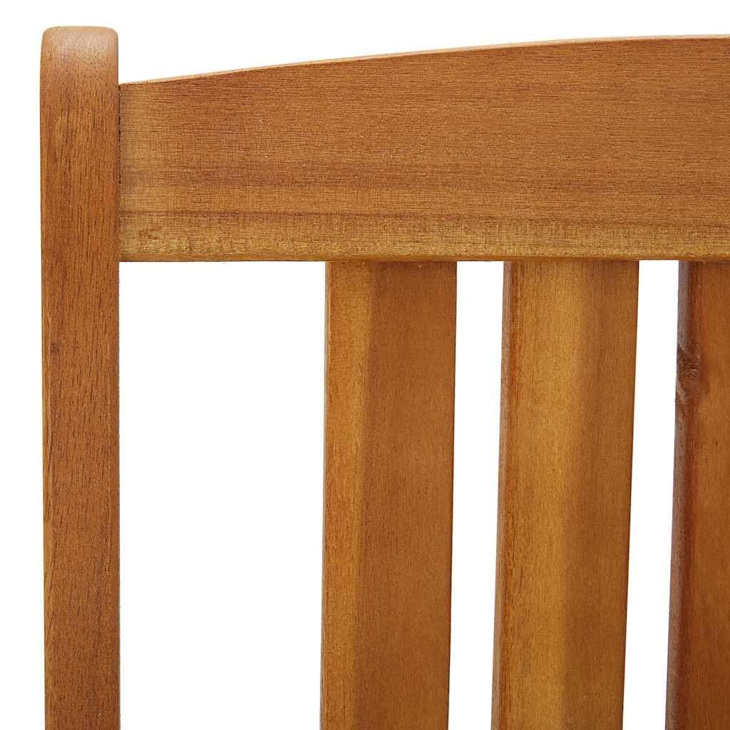 Solid Acacia Wood Outdoor Garden Chairs Set of 4